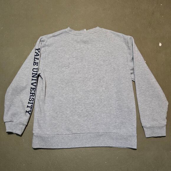 Yale University Handsome Dan Fleece Crewneck Gray Sweatshirt Size Small - Picture 3 of 5